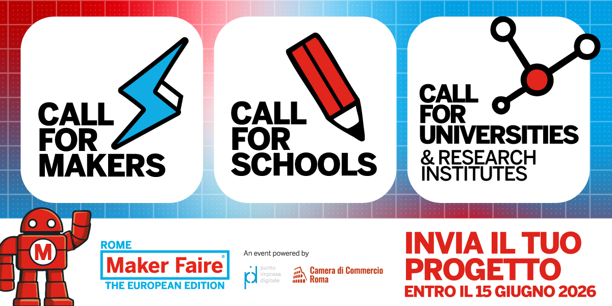 Immagine di copertina per Maker Faire Rome 2026 - Aperte le Call per gli espositori